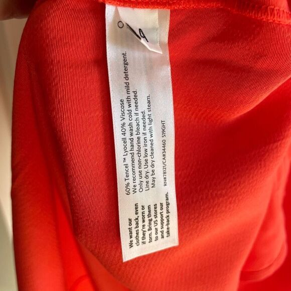 Eileen Fisher Orange Sleeveless Sheath Dress Women’s Size Small Tencel Beach - Picture 4 of 5